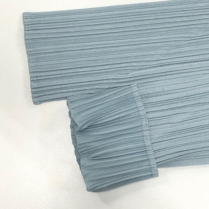 美品◆プリーツプリーズ ワンピース PP13-JT162 ポリエステル レディース ブルー サイズ3 PLEATS PLEASE 【AFB6】