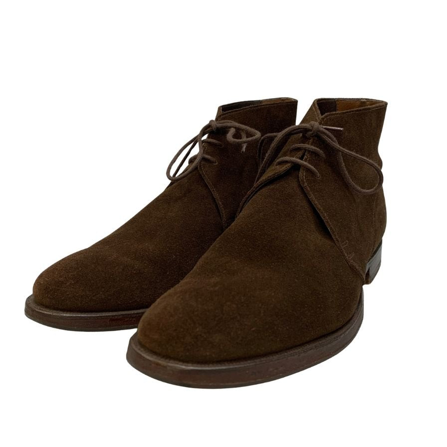 クロケット&ジョーンズ チャッカブーツ スエード ブラウン メンズ サイズ7 CROKETT&JONES CHUKKA ブーツ 約25.5cm【LA】【中古】