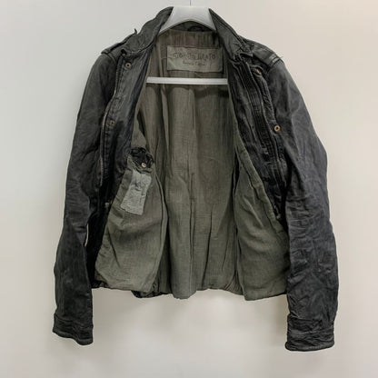 美品◆ジョルジオ ブラット ジャケット オーガニックエディション ラムレザー シワ加工  メンズ サイズ48 ブラック GIORGIOBRATO 【AFG1】