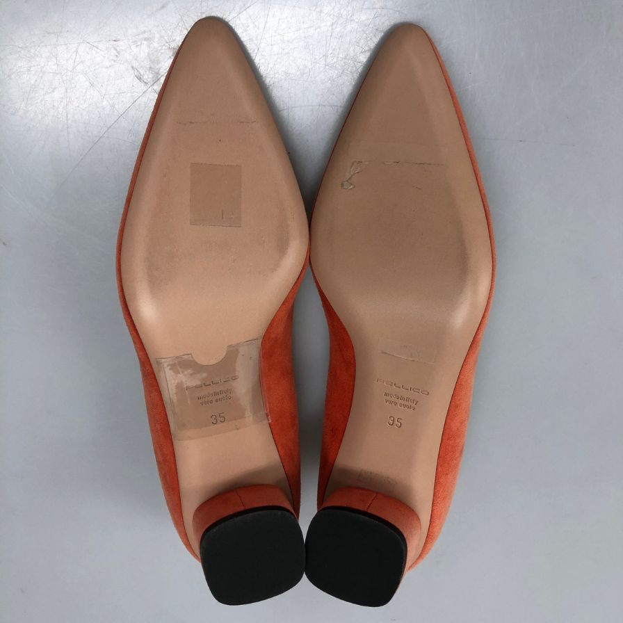 ペリーコ パンプス スエード オレンジ系 35 PELLICO 約22.0cm【AFD13】