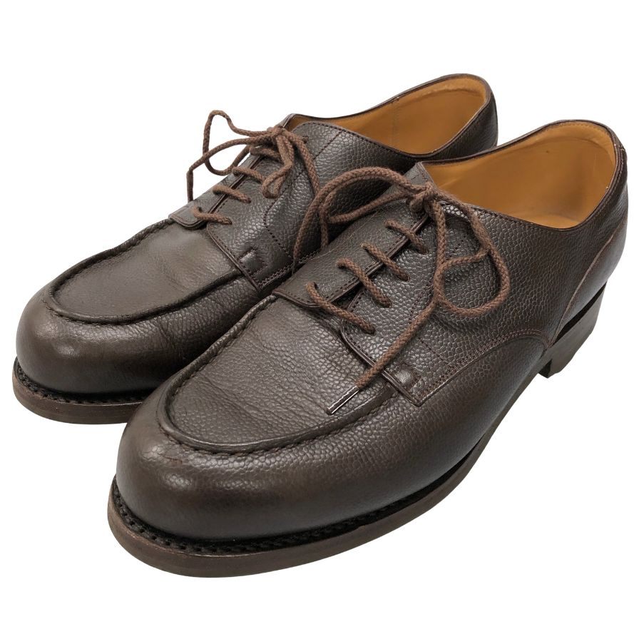 ジェイエムウエストン レザーシューズ ゴルフ 641 Uチップ グレインレザー サイズ7E ブラウン J.M. WESTON ビジネスシューズ 約25.5cm【LA】【中古】