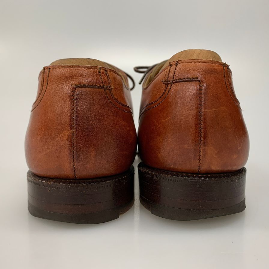 クロケット&ジョーンズ ニューポート カーフ ブラウン サイズ7.5E メンズ CROCKETT&JONES ビジネスシューズ 約26.5cm【LA】【中古】