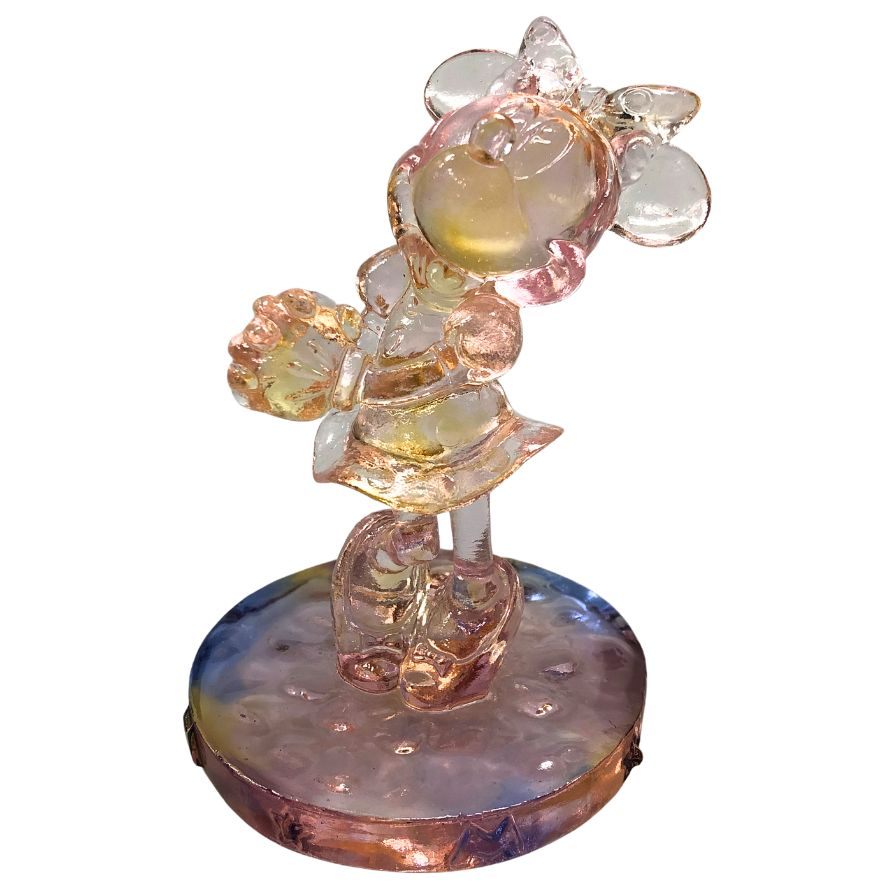 アリバス フィギュア ミニーちゃん ガラス ディズニー ピンク ARRIBAS【AFI23】【中古】