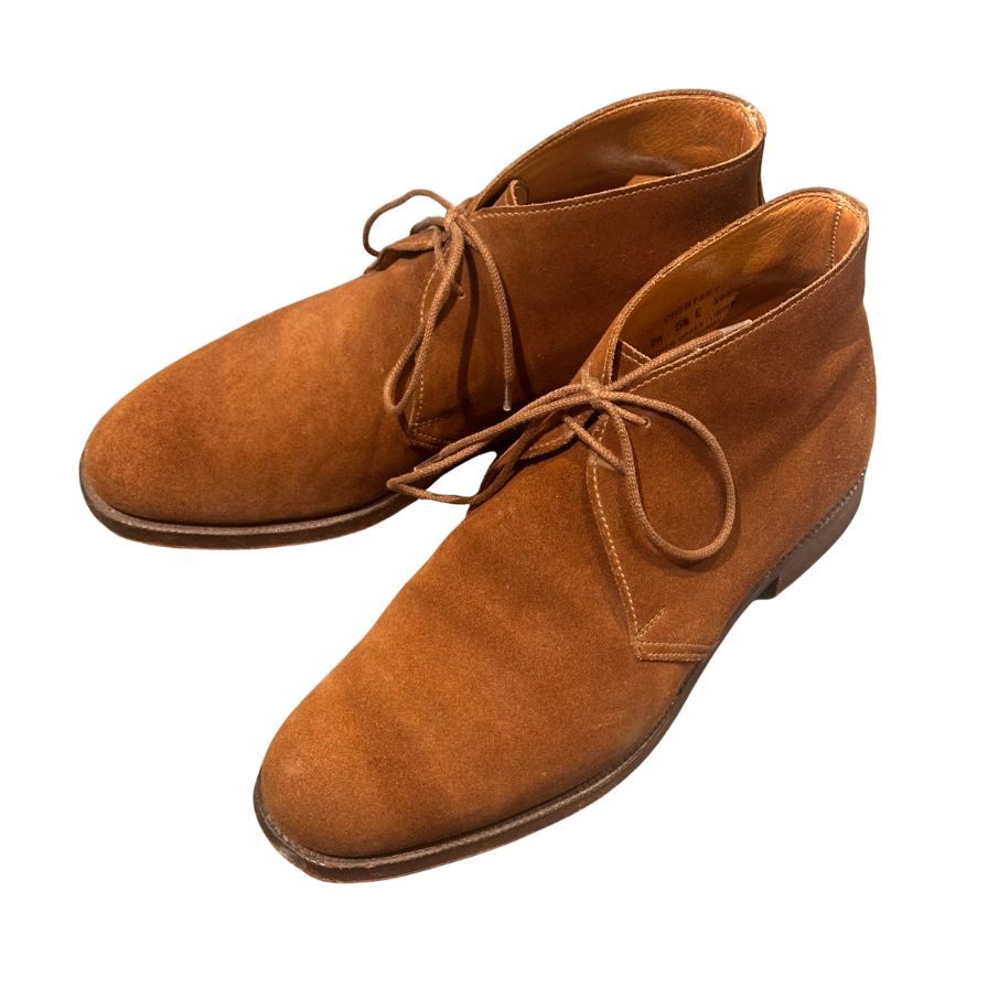 クロケット&ジョーンズ チャッカブーツ チャートシー スエード ブラウン メンズ サイズUK5.5E 224ラスト CROCKETT&JONES ブーツ 約24.0cm【LA】【中古】
