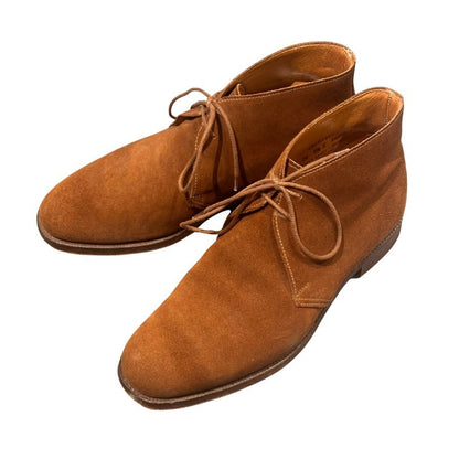 クロケット&ジョーンズ チャッカブーツ チャートシー スエード ブラウン メンズ サイズUK5.5E 224ラスト CROCKETT&JONES ブーツ 約24.0cm【LA】【中古】