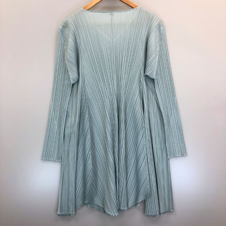 美品◆プリーツプリーズ ワンピース PP13-JT162 ポリエステル レディース ブルー サイズ3 PLEATS PLEASE 【AFB6】