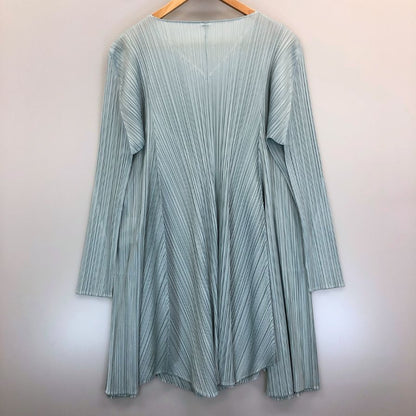 美品◆プリーツプリーズ ワンピース PP13-JT162 ポリエステル レディース ブルー サイズ3 PLEATS PLEASE 【AFB6】