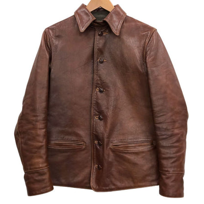 美品◆フリーホイーラーズ レザーコート ホースハイド 馬革 ブレーキマンコート ブラウン レディース サイズ34 FREEWHEELERS BRAKEMAN COAT 【AFG1】