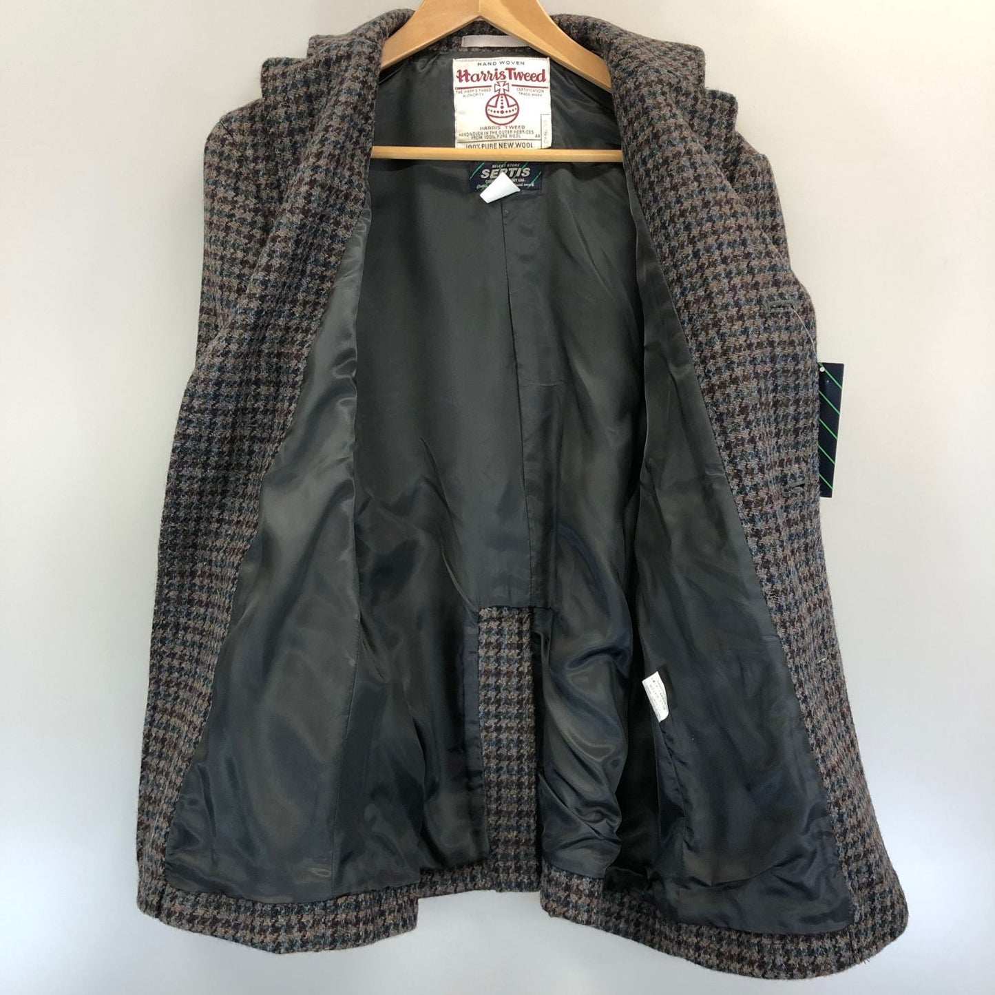 極美品◆セプティズ 2B ジャケット ハリスツイード生地 メンズ サイズ38 グレー系 SEPTIS HARRIS TWEED 【AFA3】