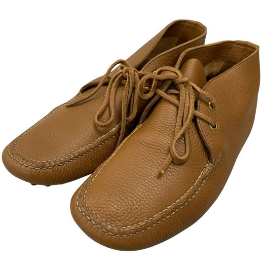 カーシュー ドライビングシューズ グレインレザー  ブラウン サイズ7 Car Shoe 約25.5cm【AFD13】