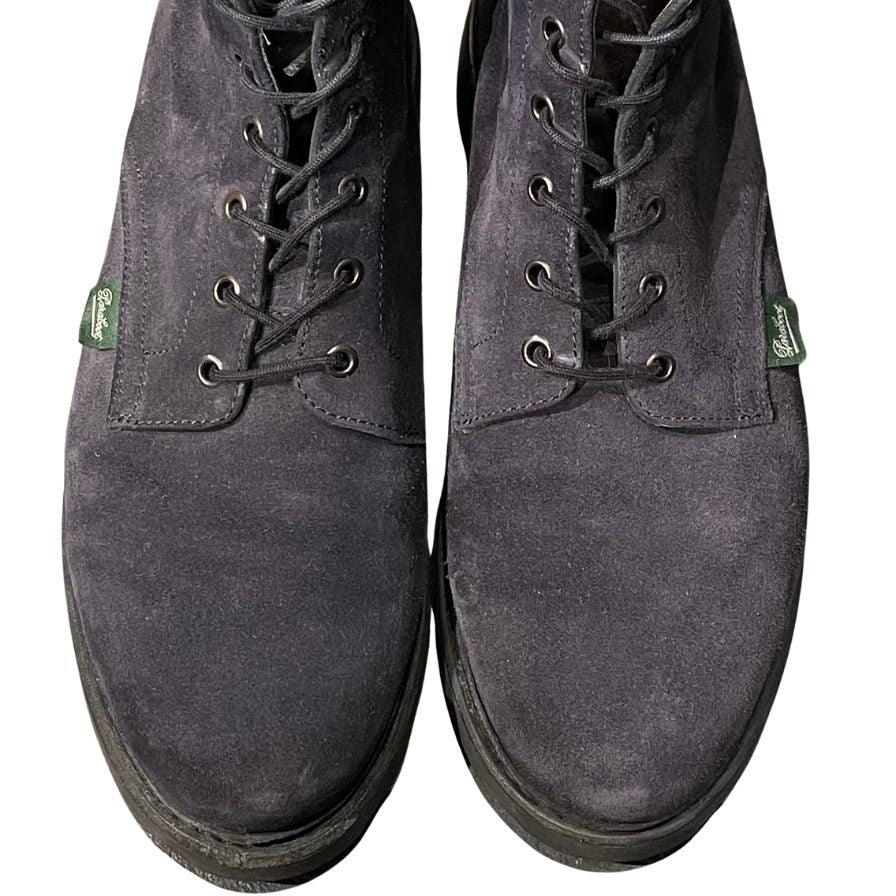 パラブーツ レースアップブーツ ベルジュラック スエード ネイビー サイズ7.5 メンズ Paraboot BERGERAC ブーツ 約25.5cm【LA】【中古】