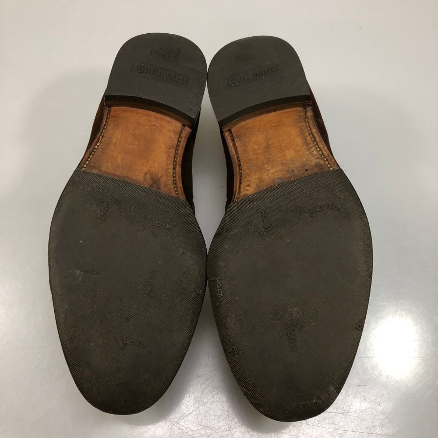 クロケット&ジョーンズ スエード タッセルローファー 6212-3095-01 ブラウン サイズ6E メンズ 革靴 CROCKETT&JONES CAVENDISH3 ローファー 約24.5cm【LA】【中古】