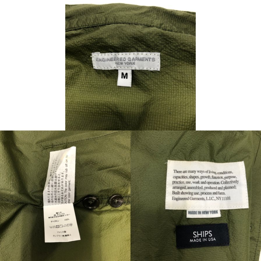 エンジニアードガーメンツ シップス別注 長袖シャツ dayton shirt 4ポケット カーキ サイズM ENGINEERED GARMENTS【LA】