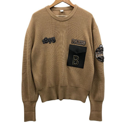 極美品◆ベルルッティ クルーネックニット ウール ベージュ系 メンズ サイズXL BERLUTI 【AFB43】