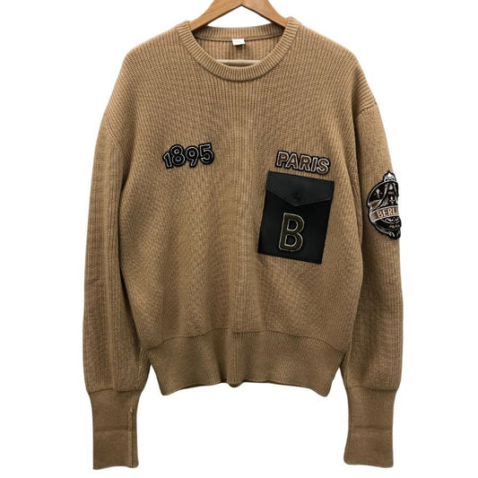 極美品◆ベルルッティ クルーネックニット ウール ベージュ系 メンズ サイズXL BERLUTI 【AFB43】