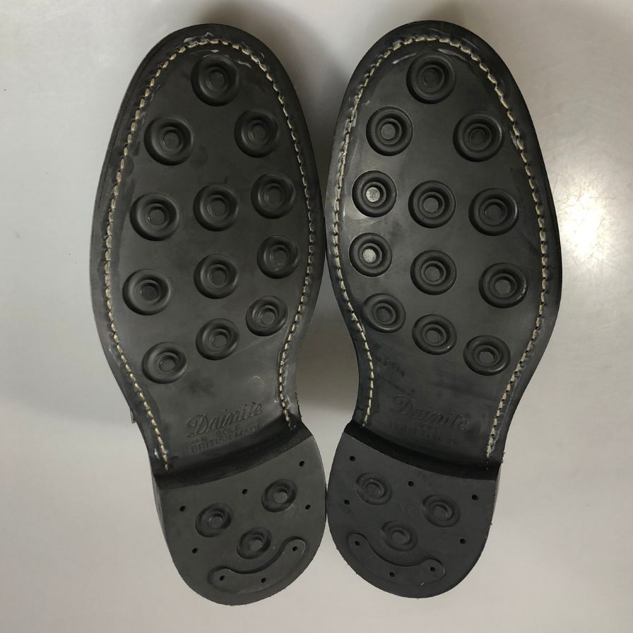 トリッカーズ モーガン レザーシューズ ダブルモンク ストラップ 7867 ブラック ブルー メンズ サイズ7.5 Tricker‘s MORGAN ビジネスシューズ 約26.0cm【LA】【中古】
