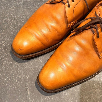 クロケット＆ジョーンズ  プレーントゥ カーフ エイントリー ライトブラウン サイズUK6.5E メンズ CROCKETT&JONES ビジネスシューズ 約25.0cm【LA】【中古】