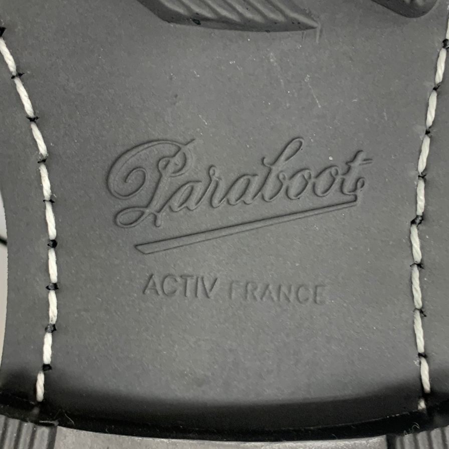 パラブーツ ジョセフ別注 ストレートチップ グレインレザーリスレザーコンビ ブラック サイズUK7 PARABOOT JOSEPH ビジネスシューズ 約25.5cm【LA】【中古】