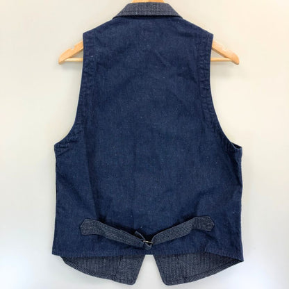 極美品◆ブルードガーメンツ 桃太郎ジーンズ ベスト メンズ 38 ネイビー BLUED GARMENTS 【AFB3】