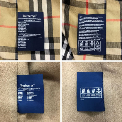 中古◆バーバリー バルカラーコート 90S 旧タグ ライナー付き ベージュ メンズ サイズ表記なし Burberry 【AFB43】