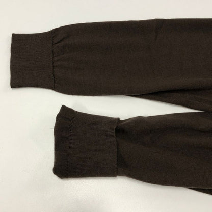 新品同様◆キャッシュ＆バルバ カシミヤ 150  ポロカラー ニット IMWSW003 ブラウン サイズ2 Cash & Barba 【AFB4】