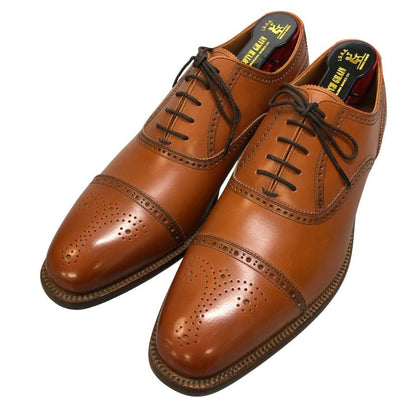 スコッチグレイン オデッサ 2 セミブローグ レザーシューズ 920 ブラウン 25.5cm SCOTCH GRAIN ビジネスシューズ 約25.5cm【LA】【中古】