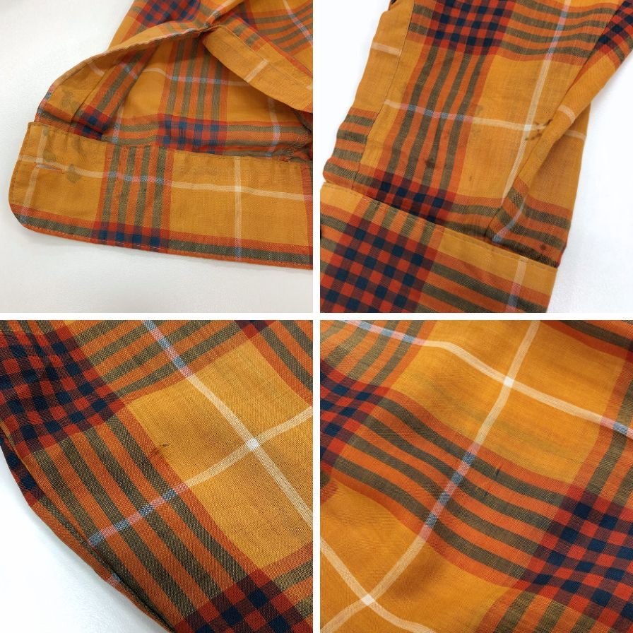 美品◆アロー 70S 長袖シャツ ヴィンテージ チェック メンズ サイズM ARROW 【AFB26】