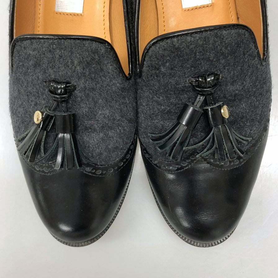 マッキントッシュフィロソフィー タッセルシューズ ブラック サイズ22 日本製 レディース MACKINTOSH PHILOSOPHY 約22.0cm【AFC31】
