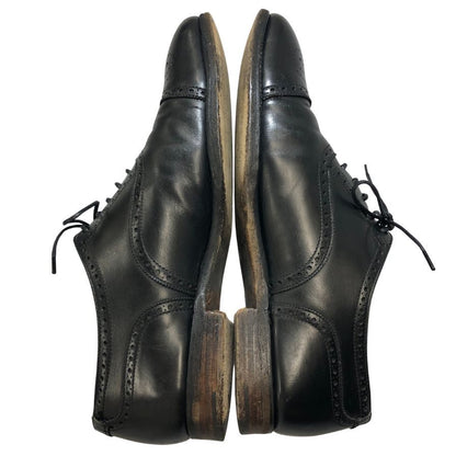 クロケット&ジョーンズ レザーシューズ セミブローグ ウェルベック  ブラック メンズ サイズUK5.5D Crockett&Jone 約24.0cm【AFD2】