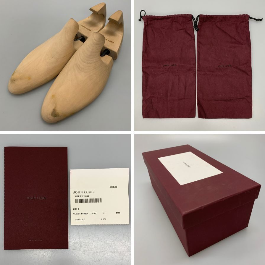 ジョンロブ シティ2 ストレートチップ カーフ ブラック UK6.5E メンズ JOHNLOBB CITY2 ビジネスシューズ 約25.0cm【LA】【中古】