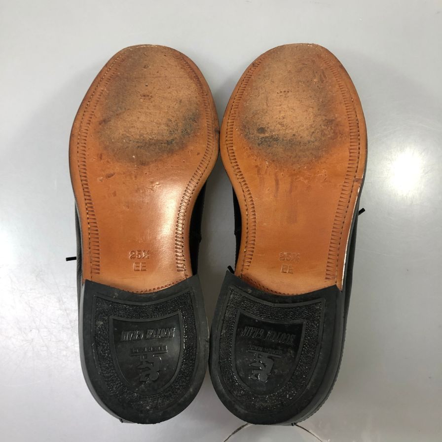 スコッチグレイン レザーシューズ ウィングチップ シボレザー 923 ブラック 25.5EE メンズ SCOTCH GARIN 約25.5cm【AFD9-2】