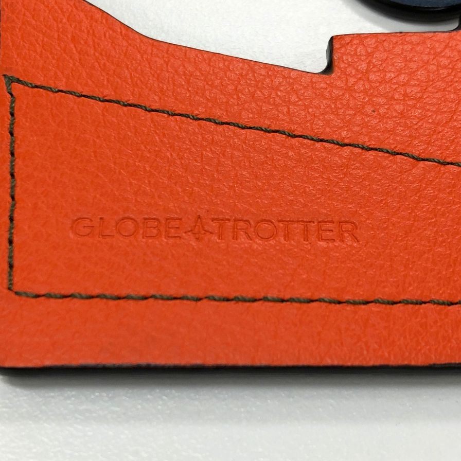 グローブトロッター トラベル チャーム ライナー ネイビー×オレンジ ユニセックス globe-trotter【AFI14】【中古】
