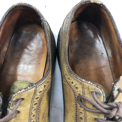フローシャイム レザーシューズ ロングウィング グレインレザー ゴールデンハーベスト ライトブラウン メンズ サイズUS10.5 FLORSHEIM 約28.5cm【AFC32】