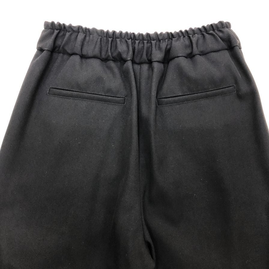 ジルサンダー パンツ ウール 裾ジップ イージーパンツ フェイクポケット メンズ ブラック サイズ44 JIL SANDER 【AFB10】