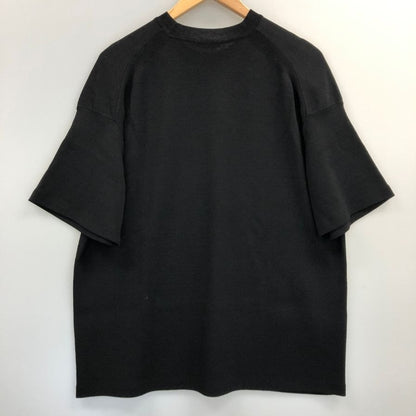 美品◆オーラリー ニット サマーニット Tシャツ 半袖 ウール ポリエステル ブラック系 サイズ3 メンズ AURALEE 【AFB40】