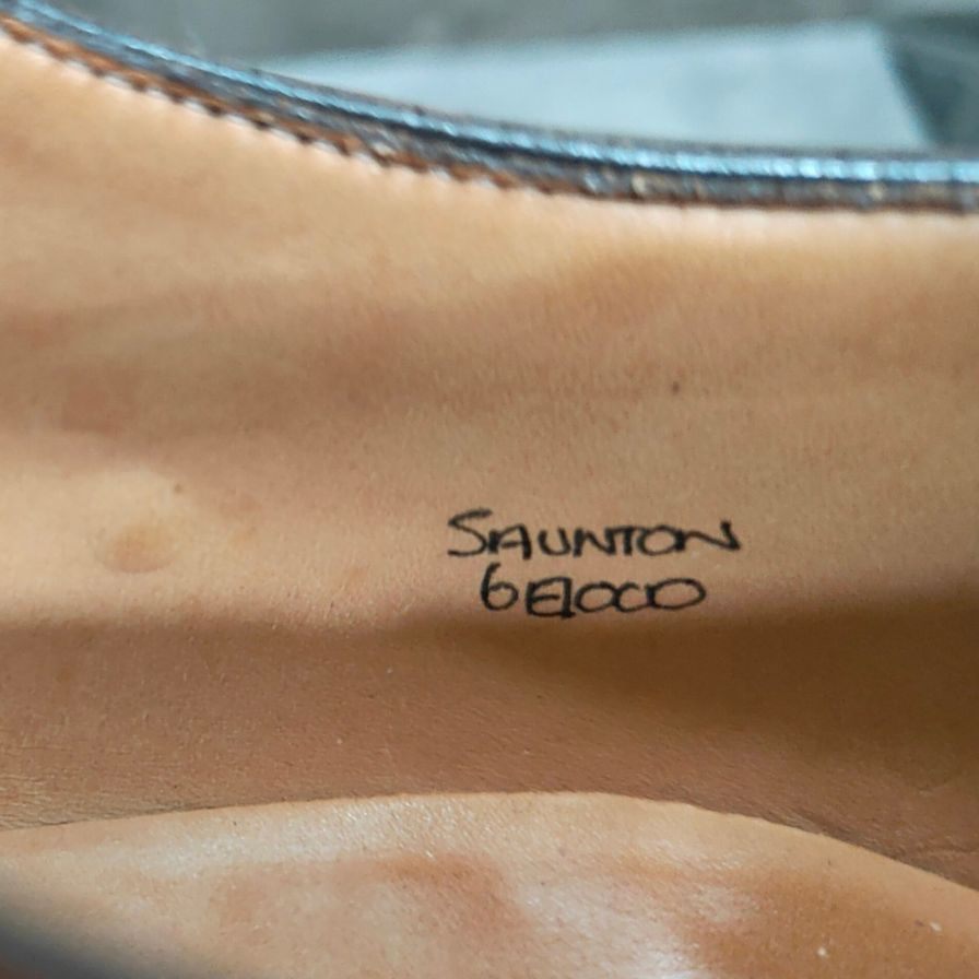 ジョンロブ レザーシューズ ソーントン SAUNTON カーフ 7000ラスト ライトブラウン サイズUK6E JOHN LOBB ビジネスシューズ 約24.5cm【LA】【中古】