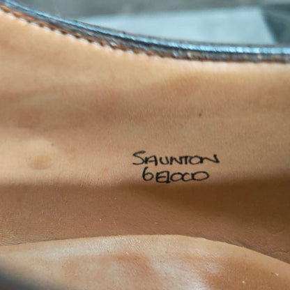 ジョンロブ レザーシューズ ソーントン SAUNTON カーフ 7000ラスト ライトブラウン サイズUK6E JOHN LOBB ビジネスシューズ 約24.5cm【LA】【中古】