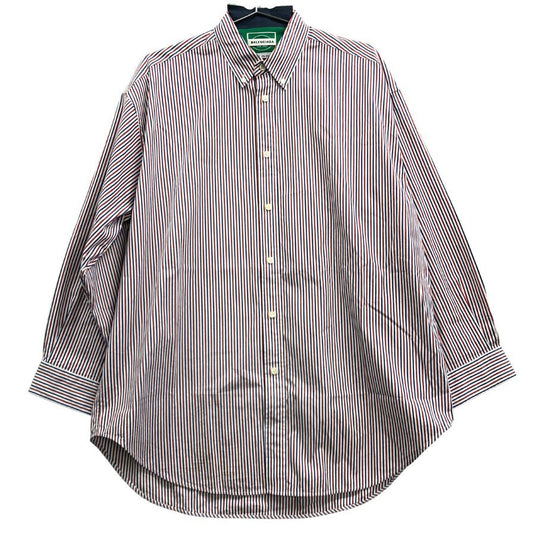 中古◆バレンシアガ 18SS 長袖シャツ バックパッチ ストライプ レディース サイズ34 518068 BALENCIAGA 【AFB43】