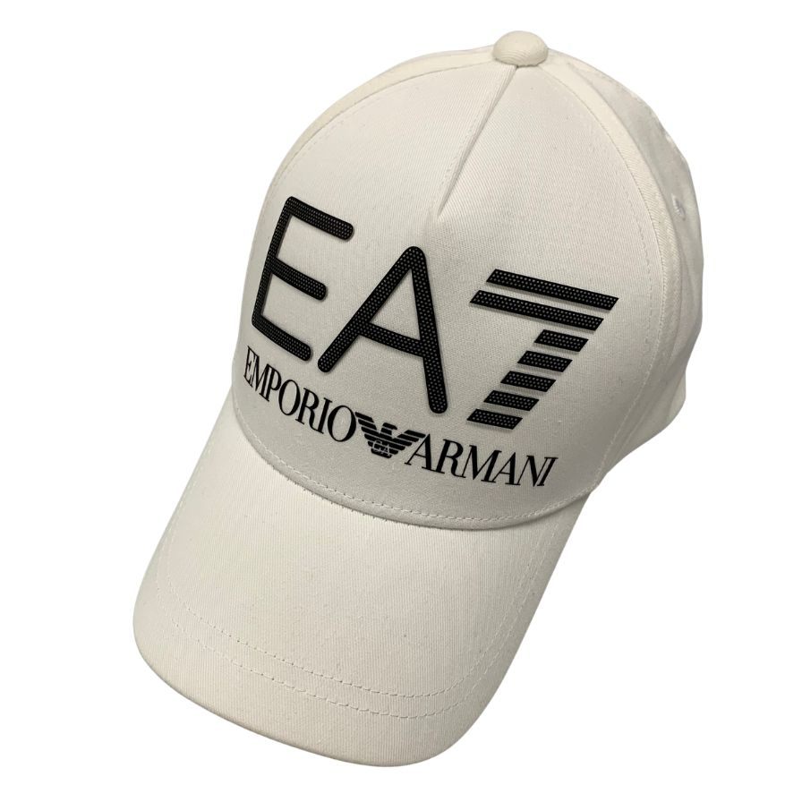 未使用◆エンポリオアルマーニ ベースボールキャップ EA7 ホワイト サイズM 275916 メンズ EMPORIO ARMANI【AFI19】