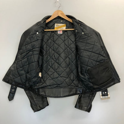 美品◆ショット ライダースジャケット USA製 ベルト ブラック サイズ36 Schott Perfecto 【AFG1】