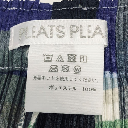 プリーツプリーズ イッセイミヤケ  総柄 パンツ PP93-JF921 マルチ サイズ4  PLEATS PLEASE 【AFB12】
