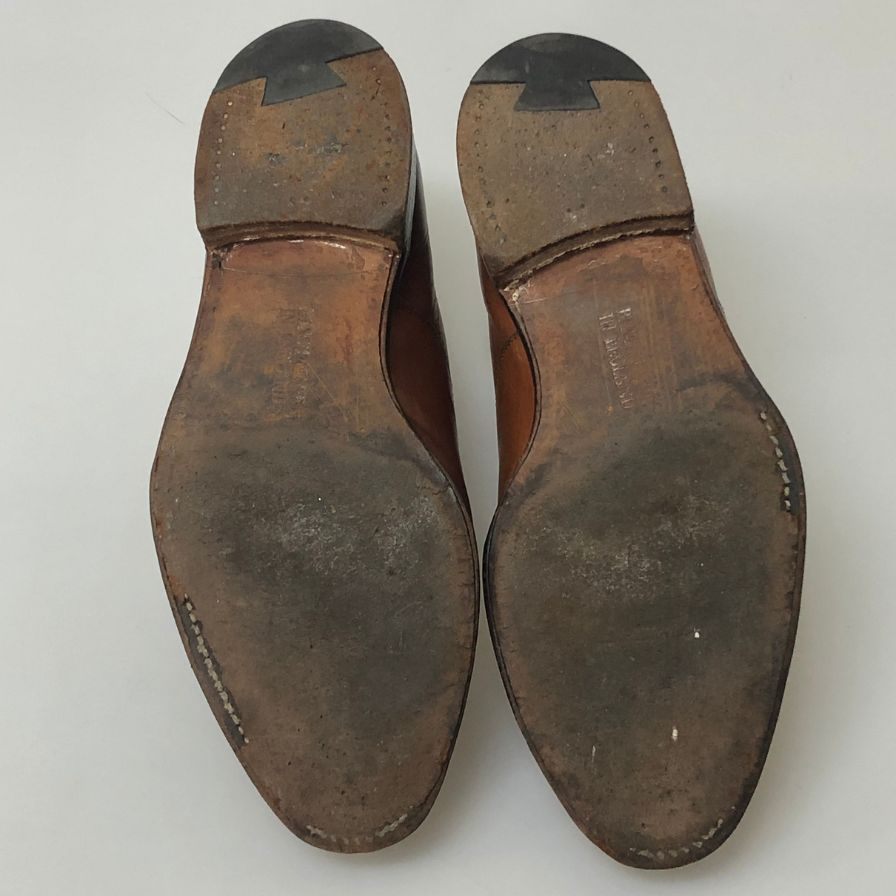 グレンソン ストレートチップ カーフ 6321 ブラウン サイズUK7.5EE GRENSON 約26.0cm【AFC30】