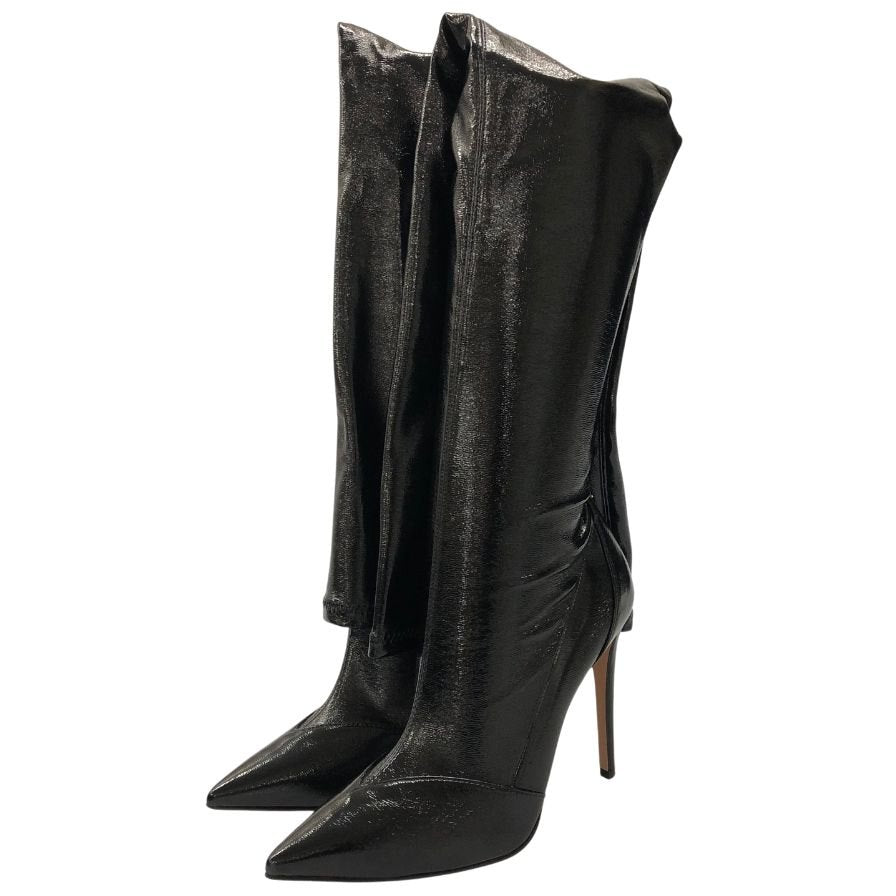 エリザベッタ フランキ ロングブーツ サイズ38 ブラック レディース ELISABETTA FRANCHI 約24.5cm【AFC41】