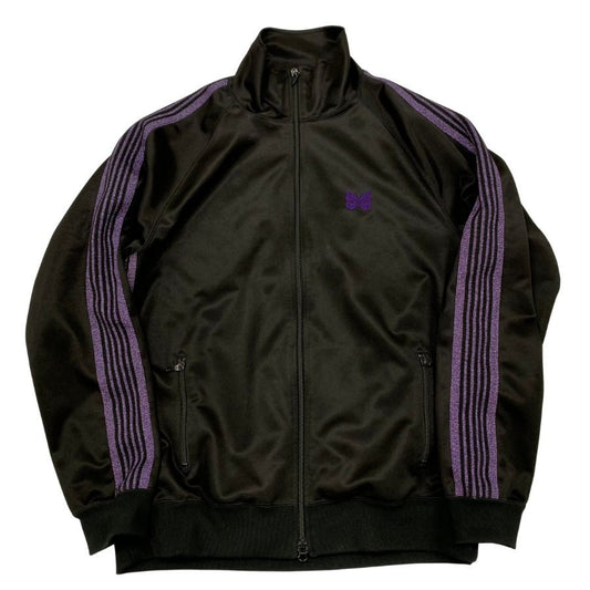 美品◆ニードルス トラックジャケット NS1625 メンズ サイズXL ブラック Track jkt poly smooth NEEDLES 【AFB14】