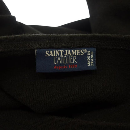 美品◆セントジェームス カットソー バスクシャツ ギルド ウエッソン レディース XS表記 ブラック SAINT JAMES L'ATELIER OUESSANT GUILD 【AFB34】