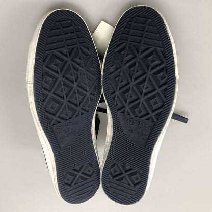 コンバース ショット スニーカー ハイカット レザー 29.5cm ネイビー メンズ CONVERSE×Shott 約29.5cm【AFC35】