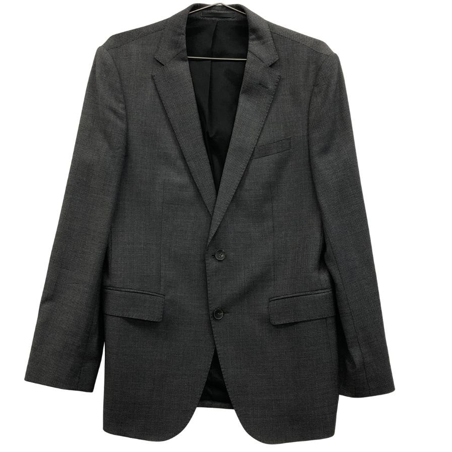 極美品◆ヒューゴボス テーラードジャケット 2B ウール メンズ サイズ48 メンズ グレー系 HUGO BOSS 【AFA17】