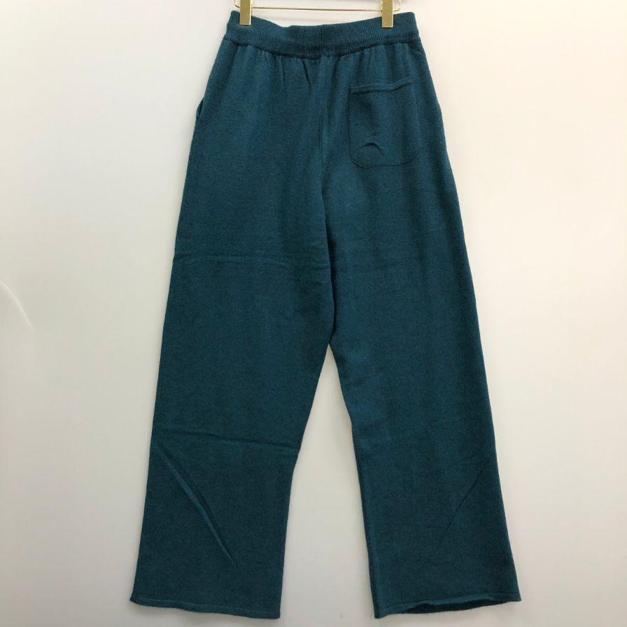 キャッシュ＆バルバ モンゴリアン カシミヤ ワイドパンツ OMCPT001 グリーン サイズ2 Cash & Barba 【AFB8】