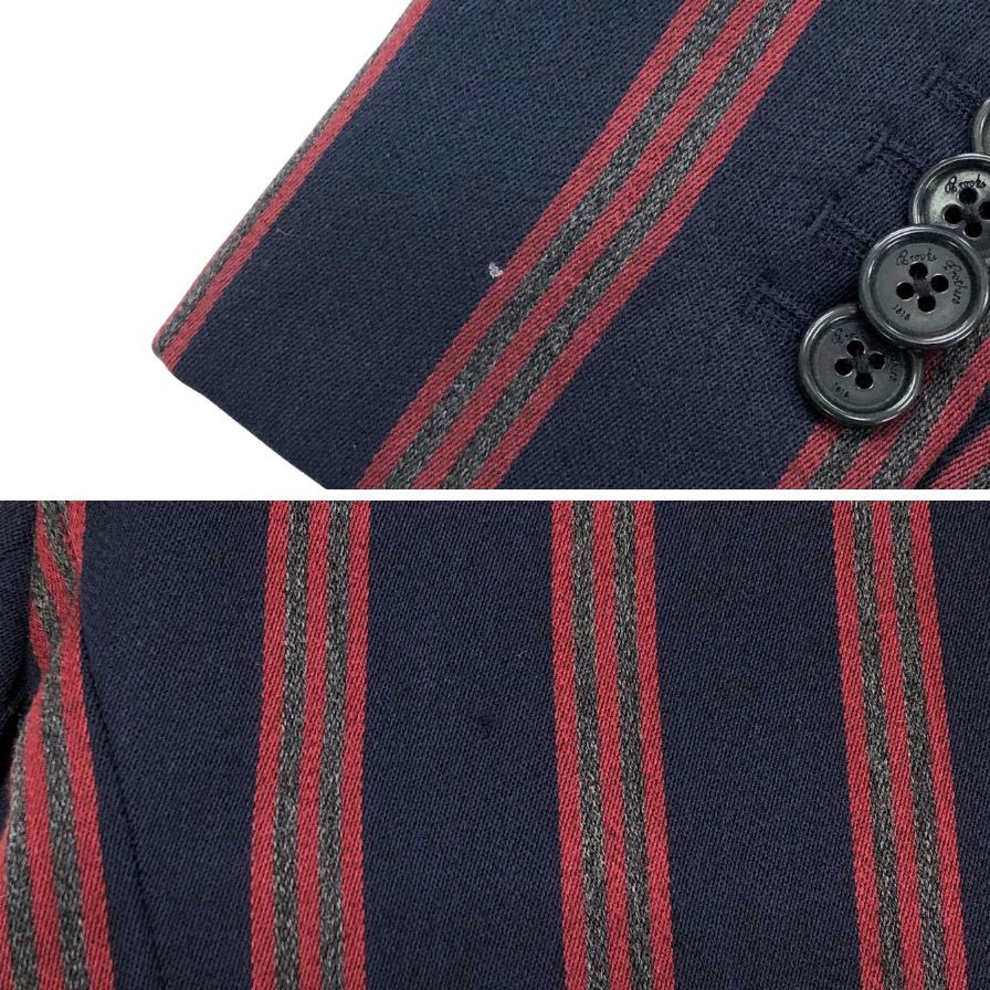 中古◆ブルックスブラザース ストライプ ジャケット  レディース  サイズ6 ネイビー＆レッド Brooks Brothers 【AFB50】