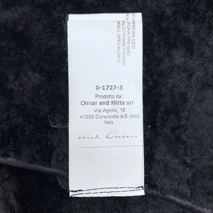 美品◆リックオウエンス レザー ブルゾン ショートスリーブ ラム ムートン レデイース RP13F07022 サイズ42  ブラック Rick Owens 【AFA13】